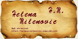 Helena Milenović vizit kartica